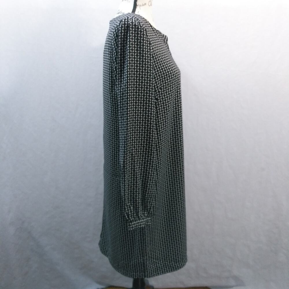 Lila Rose Black White Geometric Print Shift Dress Size 6 - Picture 5 of 10